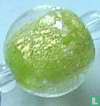 Glasperle "Kugel" mit Goldfolie grün 12 mm - Image 1