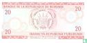 Burundi 20 Francs 1988 - Afbeelding 2