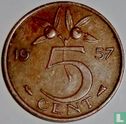 Nederland 5 cent 1957 (type 2) - Afbeelding 1