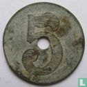 België Doornik (Tournai) 5 centimes gevangenisgeld 1924-1940 - Image 2