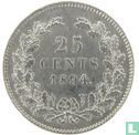 Nederland 25 cents 1894 - Afbeelding 1