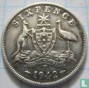 Australia 6 pence 1942 (D) - Image 1