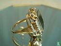 Art Deco Ring Silber 835 mit Jaspis / Heliotrop - Bild 3