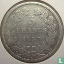 Frankrijk 5 francs 1837 (A) - Afbeelding 1