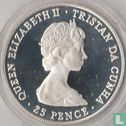 Tristan da Cunha 25 pence 1980 (PROOF) "80th Birthday of Queen Mother" - Afbeelding 2