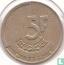 Belgium 5 francs 1988 (FRA) - Image 1