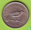 Nieuw-Zeeland 6 pence 1961 - Afbeelding 1