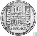 France 10 francs 1946 (zonder B, long laurel leaves) - Image 1