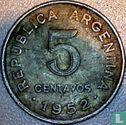 Argentinië 5 centavos 1952 - Afbeelding 1