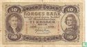 Noorwegen 10 Kroner 1940 - Afbeelding 1