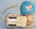 Blikken mechanische kat met globe - Image 3