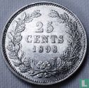 Nederland 25 cents 1898 - Afbeelding 1
