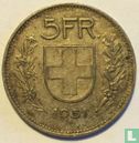 Zwitserland 5 francs 1951 - Afbeelding 1