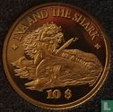 Cook Islands 10 dollars 2008 (PROOF) "Ina and the shark" - Image 2