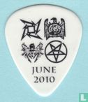 The Big 4, Metallica, Slayer, Megadeth, Anthrax, Black on White Thin Plectrum, Guitar Pick 2010 - Afbeelding 2