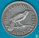 New Zealand 6 pence 1934 - Image 1