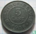 Belgique 5 centimes 1916 - Image 1