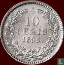 Nederland 10 cents 1895 - Afbeelding 1