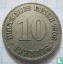 Empire allemand 10 pfennig 1905 (E) - Image 1