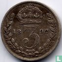 Verenigd Koninkrijk 3 pence 1892 - Afbeelding 1
