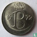 Belgium 25 centimes 1972 (NLD - misstrike) - Image 1