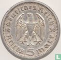 Empire allemand 5 reichsmark 1936 (sans croix gammée - E) - Image 1