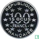 Frankrijk 100 francs / 15 écus 1993 (PROOF) "Arc de triomphe de l'Étoile" - Afbeelding 2