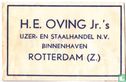 H.E. Oving Jr.'s IJzer en Staalhandel N.V.  - Afbeelding 1