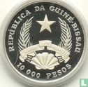 Guinea-Bissau 10000 pesos 1991 (PROOF) "Portuguese explorer Nuno Tristão discovered Guinea-Bissau in 1446" - Image 2