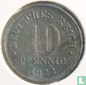 Duitse Rijk 10 pfennig 1922 (zonder muntteken - misslag) - Afbeelding 1