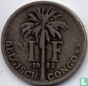 Belgian Congo 1 franc 1928 - Image 1