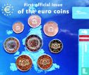 Letland jaarset 2014 "First official issue of the euro coins" - Afbeelding 1
