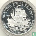 Cuba 10 pesos 1992 (PROOF - type 1) "Postal history of Cuba - State maritime mail boat" - Image 1