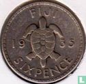 Fiji 6 pence 1935 - Image 1