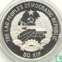 Laos 50 kip 1988 (PROOF) "Five mast clipper Prussia" - Image 2
