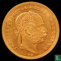 Hongarije 8 forint / 20 francs 1877 - Afbeelding 2