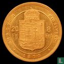 Hongarije 8 forint / 20 francs 1877 - Afbeelding 1