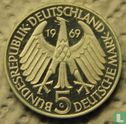 Allemagne 5 mark 1969 (BE) "150th anniversary Birth of Theodor Fontane" - Image 1