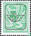 Ziffer auf heraldischem Löwen und Wimpel - Bild 1