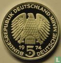 Duitsland 5 mark 1974 (PROOF) "25 years of Constitutional Law in Germany" - Afbeelding 1