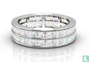 Two Row Princess Cut Diamond Full Eternity Ring - Afbeelding 1