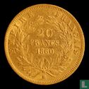 Frankrijk 20 francs 1860 (BB) - Afbeelding 1