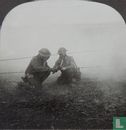 Repairing field telephone lines during a gas attack at the front - Bild 2