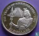 Cook Islands 50 dollars 1990 (PROOF) "500 years of America - Inca Prince" - Image 2
