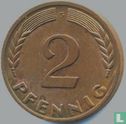 Allemagne 2 pfennig 1968 (G - bronze) - Image 2