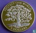 Niue 5 dollars 1993 (PROOF) "Protect our World" - Afbeelding 2