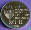 Andorra 20 diners 1988 (PROOF) "1992 Summer Olympics in Barcelona" - Image 1