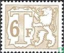 Heraldieke leeuw en groot cijfer - Afbeelding 1