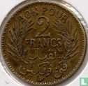 Tunesië 2 francs 1921 (AH1340) - Afbeelding 2