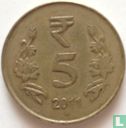 India 5 rupees 2011 (Mumbai) - Image 1